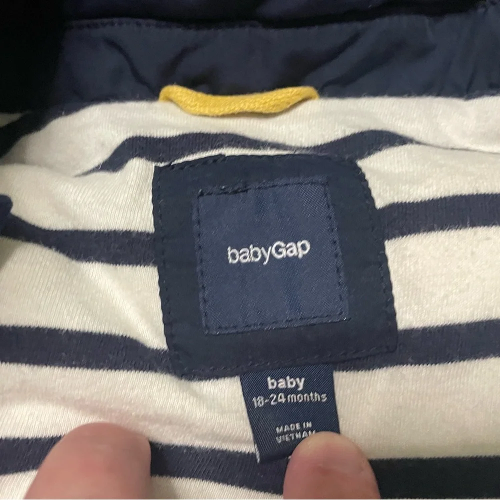 GAP Navy Puffer Jacket with Navy Snow Overalls Size 18-24 Months